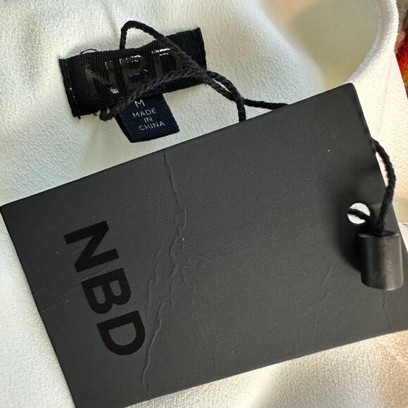 NBD White Rhinestone Fringe Midi Skirt SMALL Side Slit Western Revolve $178 NEW - Picture 9 of 10